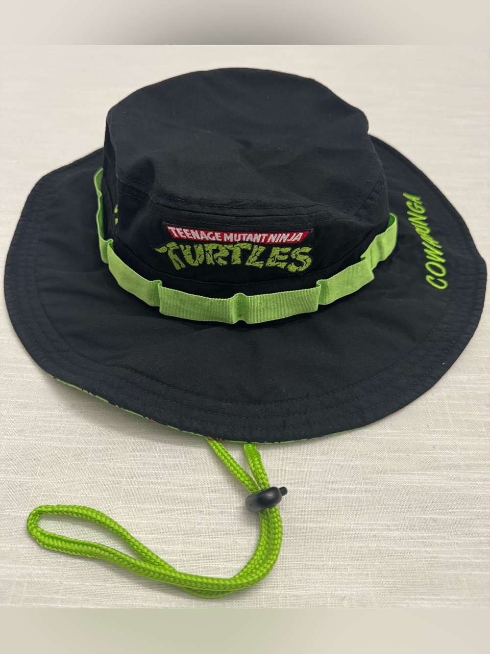TMNT Teenage Mutant Ninja Turtles Bucket Hat Cowabunga Black Unisex Cap NWOT